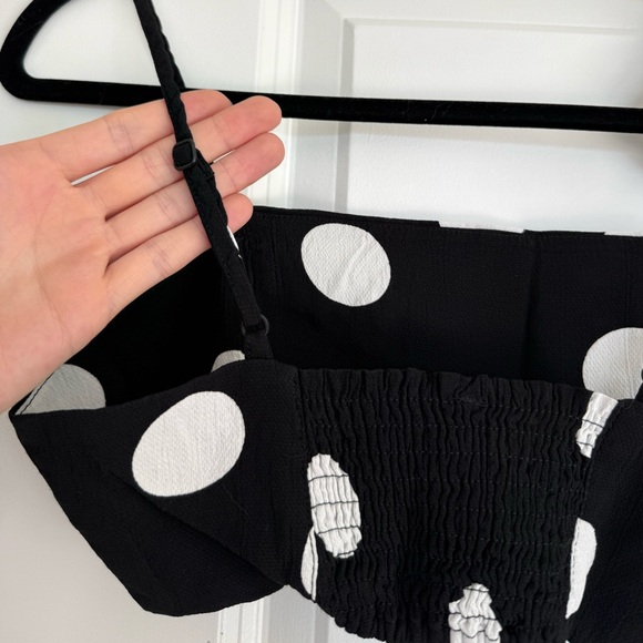 Free People Coco Cabana Matching Set in Black and White Polka Dot size 0 - Picture 7 of 11